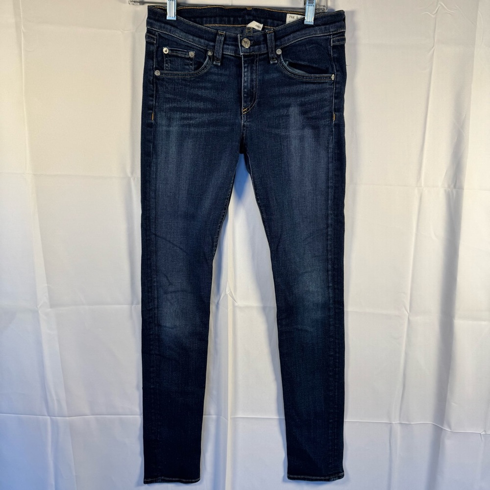 RAG & BONE Blue Denim Size 26 Skinny Jeans in Chaucer Wash